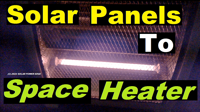 Solar electric PV2L DC electric PV heating