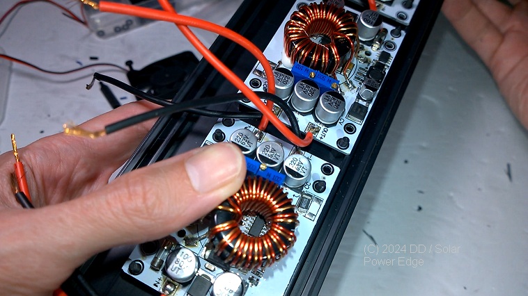Fitting the 3 DC buck-boost converter boards to the charger power board