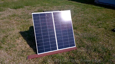 My 18v Super Charger running off 2 100 watt solar panels in the field test
