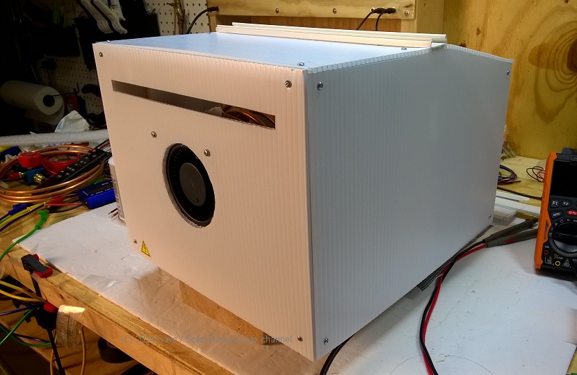 Direct solar powered window air conditioner PV2L PV-to-Load 12v direct drive window AC on workbench