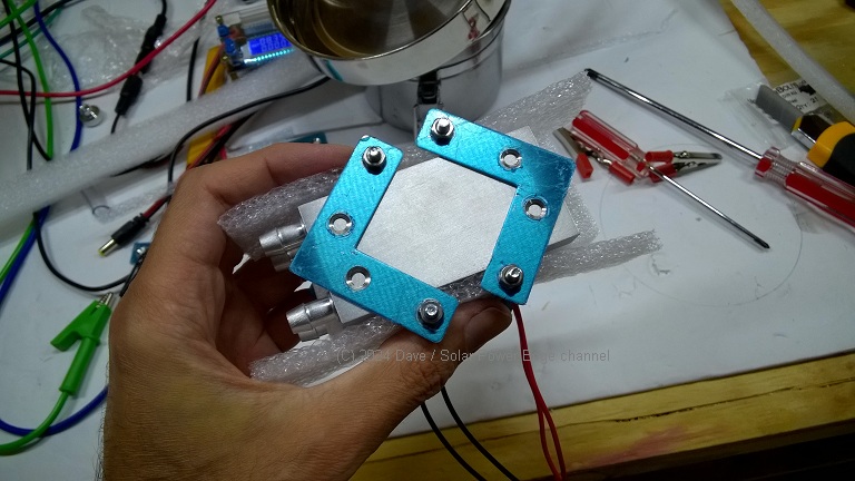 Peltier solar powered freezer solid state prototype dc