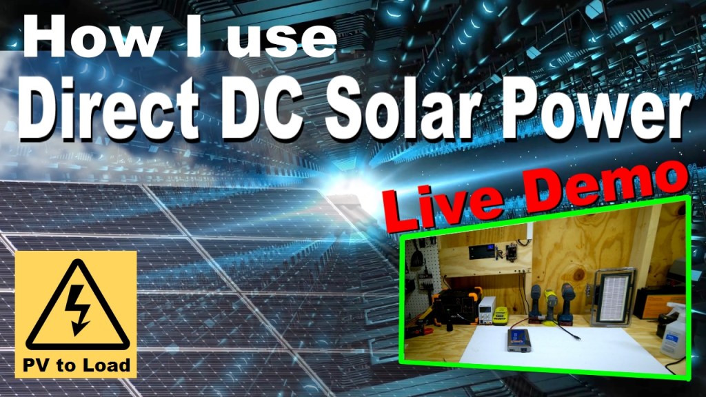 Video: PV-to-Wall – Direct DC Solar Power – Direct Drive Solar