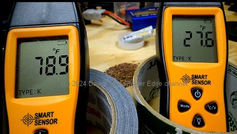 Peltier freezer solid state solar powered dc test experiment prototype freezing temperatures k thermocouple