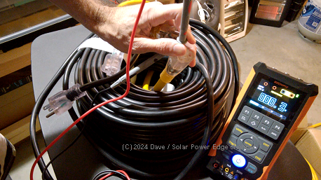 Measuring an extension cord for excessive resistance using dmm digital multimeter