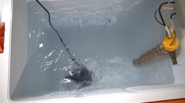 Solar PV DC diode chain immersion hot water heating element HWH