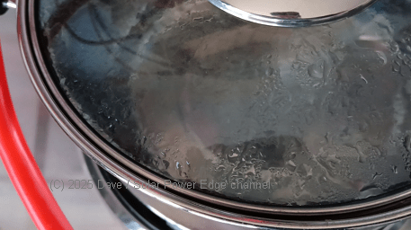 PV2L-MG low voltage DC cooktop heating up a pot