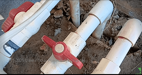 Solar electric heated well house rock wool insulation plumbing pipes freezing protection