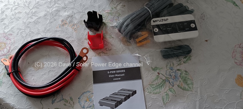 Battery cables and accessories included