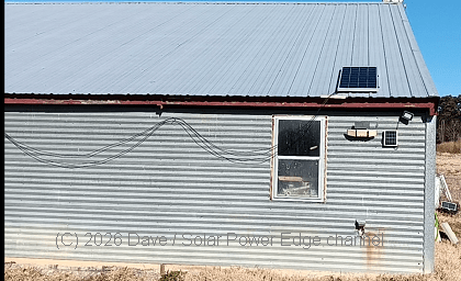 Solar Gas station starting with just a single 100 watt 12 volt solar panel