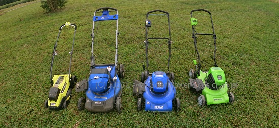 My electric pushmower fleet - they served me well!