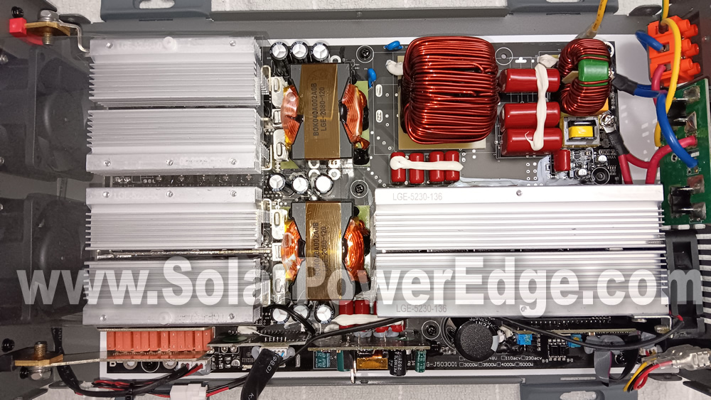 Junbpaw 3080w pure sine wave inverter top view inside