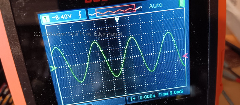 L1 sine wave output on oscilloscope all in one PVT-8000W-48V off grid solar all in one inverter 48v