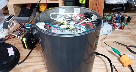 48V Water Distiller water purification in action PV2L off grid DC solar bottom enclosure wiring